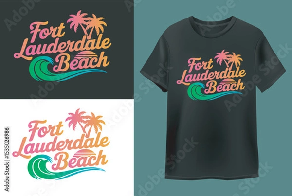 Obraz Modern Trending Summer T Shirt Design Vector 
