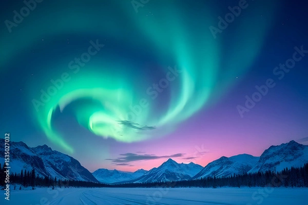 Obraz sunset in mountains