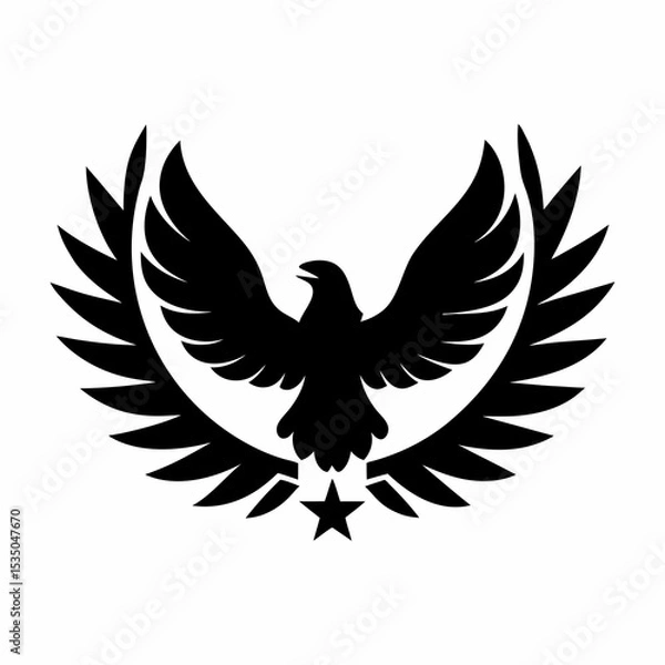 Obraz Eagle logo with laurel wreath