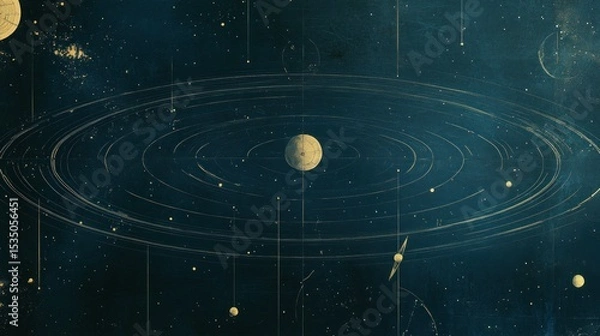 Obraz Cosmic System, Celestial Design