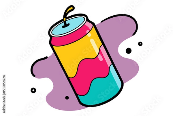 Obraz Fizzy Drink Explosion Effect with Soda Can