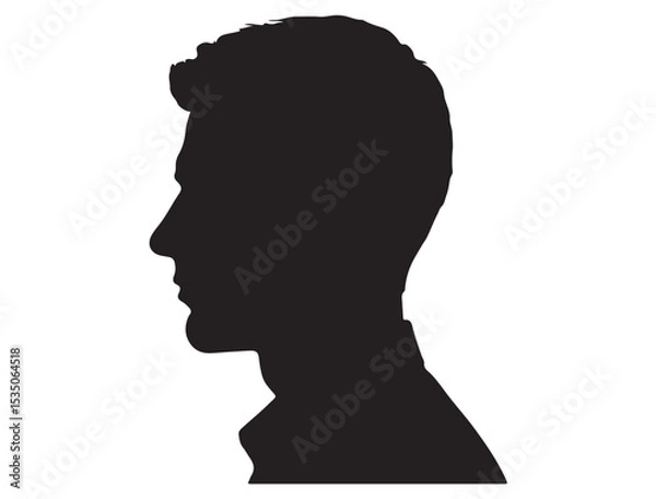 Obraz MAN HEAD PROFILE SILHOUETTE