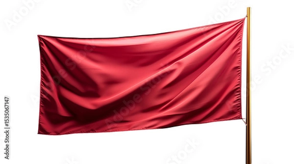 Obraz Crimson red fabric backdrop, draped flag texture, minimalist studio background, elegant photographic design, isolated on transparent background.