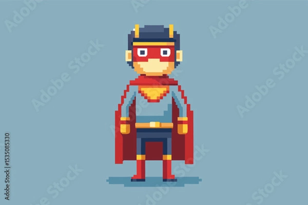 Fototapeta  Superhero Character Pixel Art