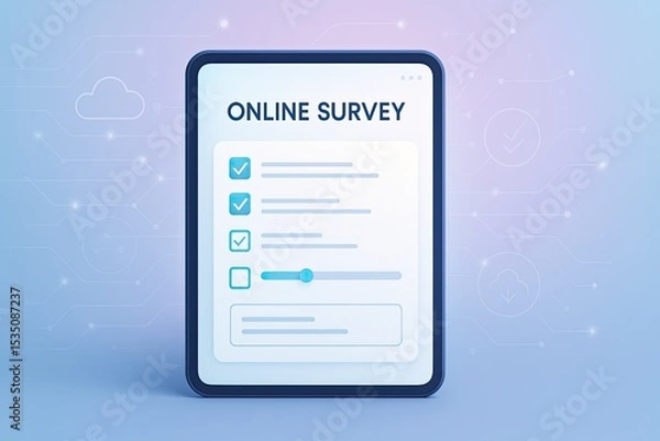 Obraz Online survey form for modish digital information collection on the internet network