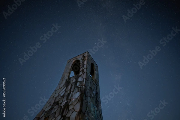 Obraz 美しの塔と天の川