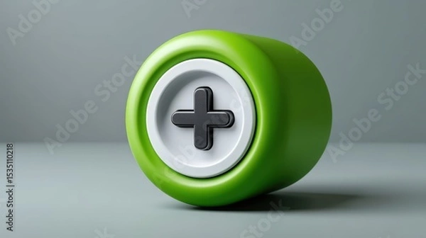 Obraz A green and white object with a plus sign on it