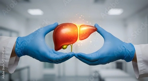 Fototapeta World Hepatitis Day Understanding the Human Liver Anatomy, Function, and Diseases