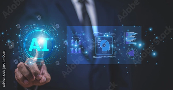 Fototapeta generative ai overview for project managers fund invetment and data analysis.