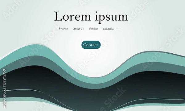 Fototapeta Smooth Gradient Wave Business Abstract Background Vector, Elegant Presentation Design EPS.