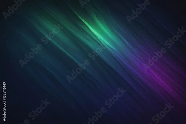 Fototapeta Abstract design with diagonal streaks of teal, green, and violet hues.