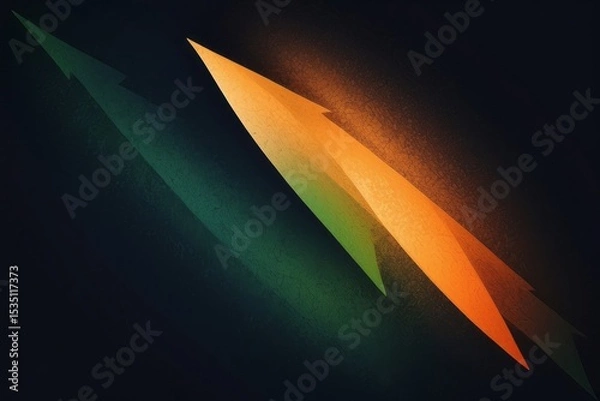 Fototapeta Abstract graphic design with contrasting color arrows.