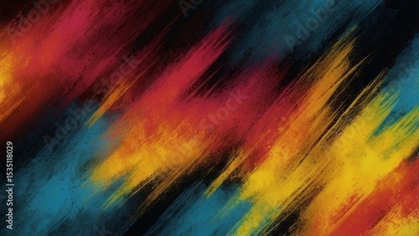 Fototapeta Dynamic abstract design with vibrant color streaks.