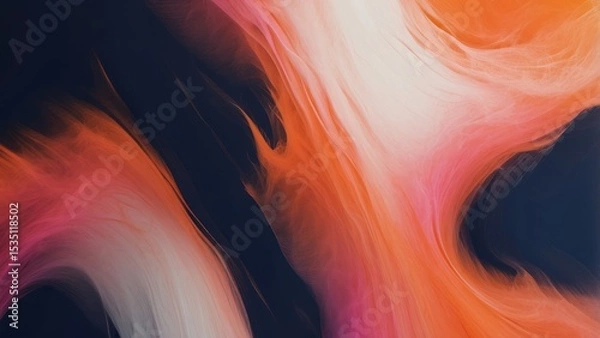Fototapeta Abstract painting with flowing color patterns.