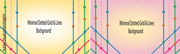 Fototapeta Minimal Dotted Grid and Lines Business Background Vector, Clean Presentation Design EPS.
