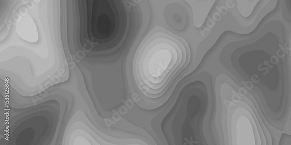 Fototapeta Papercut layers and paper cut topography vector art background banner texture. Abstract gray paper cut background with realistic shapes. Modern vector illustration for concept design.