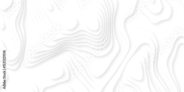 Fototapeta Papercut layers and paper cut topography vector art background banner texture. Abstract white paper cut background with realistic shapes. Modern vector illustration for concept design.