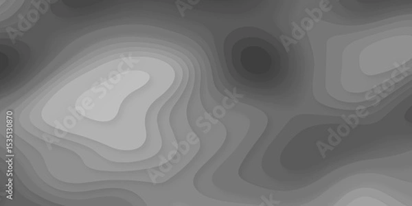 Fototapeta Papercut layers and paper cut topography vector art background banner texture. Abstract gray paper cut background with realistic shapes. Modern vector illustration for concept design.