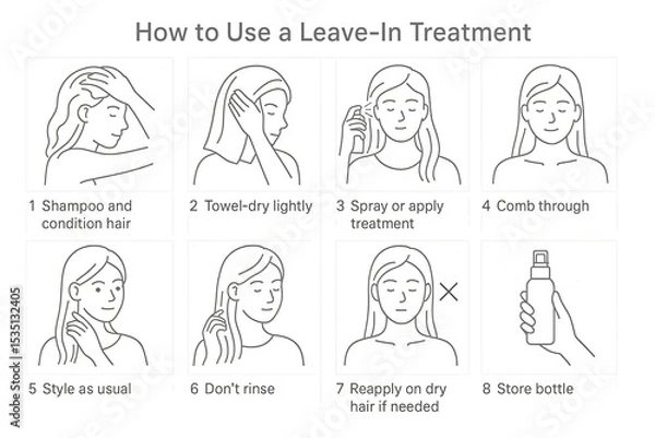 Obraz Detailed Instructions on How to Use a Leave-In Treatment Correctly