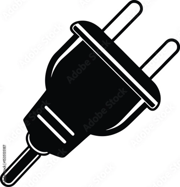 Obraz electric plug vector illustration