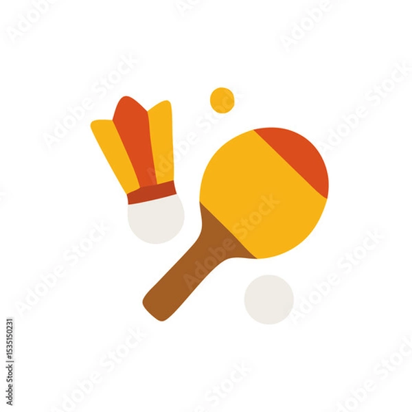 Fototapeta ping pong racket and ball
