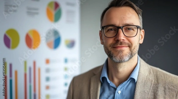 Fototapeta Business intelligence fosters strategic planning based on accurate data insights.