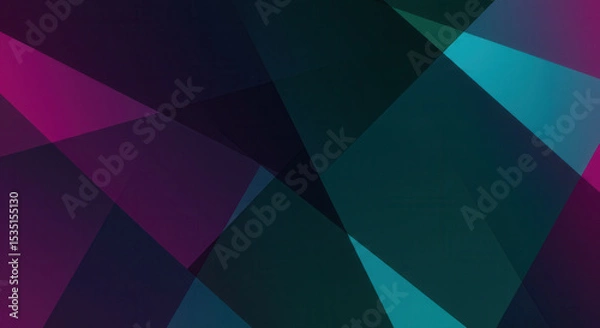 Obraz An abstract artwork featuring layered geometric shapes