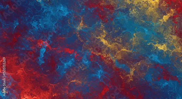 Obraz Colorful abstract composition with dynamic textures and gradients