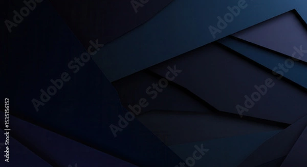 Obraz Abstract design featuring layered shapes and dark blue hues
