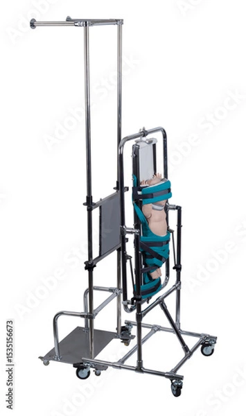 Obraz X-ray protective veil for children on a white background. X-ray stand
