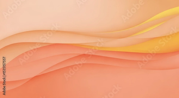 Obraz Elegant abstract background with flowing orange and peach curves