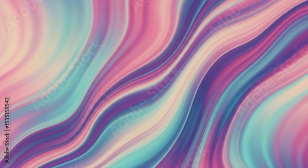 Obraz Colorful abstract flowing waves in a creative design