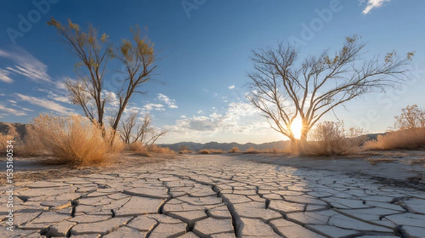 Fototapeta 干ばつ、環境と社会問題