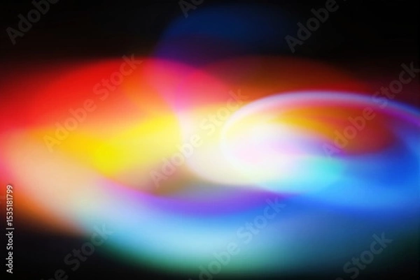 Fototapeta Abstract colorful light background with blurred glowing effects.