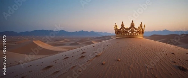 Obraz  A Glimmering Crown in the Arid Sands A Study in Warm and Cool Tones