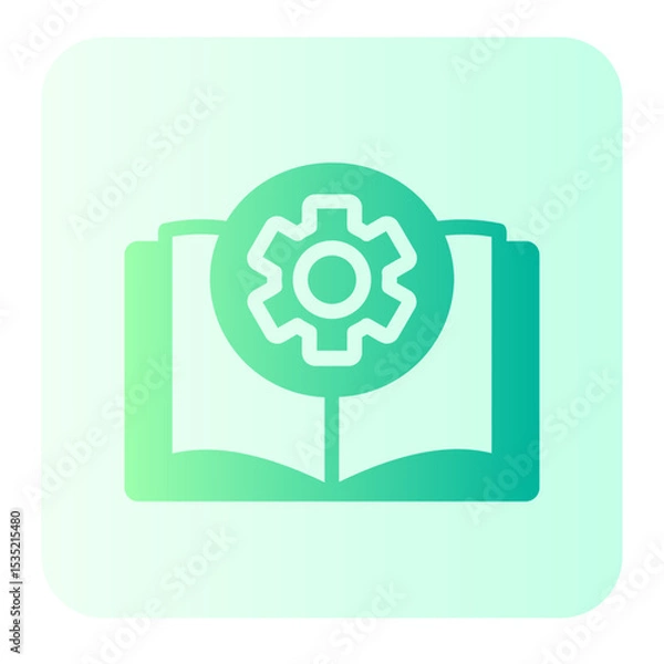 Obraz guide book gradient icon