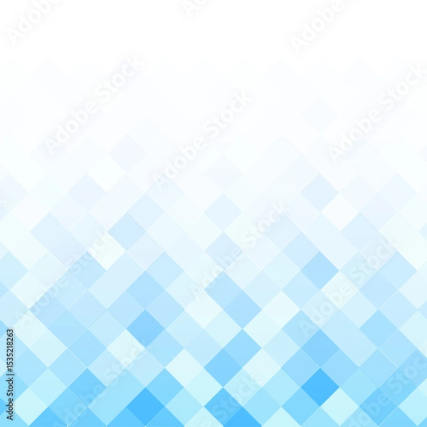 Obraz 正方形の背景　グラデーションのモザイクタイル　青