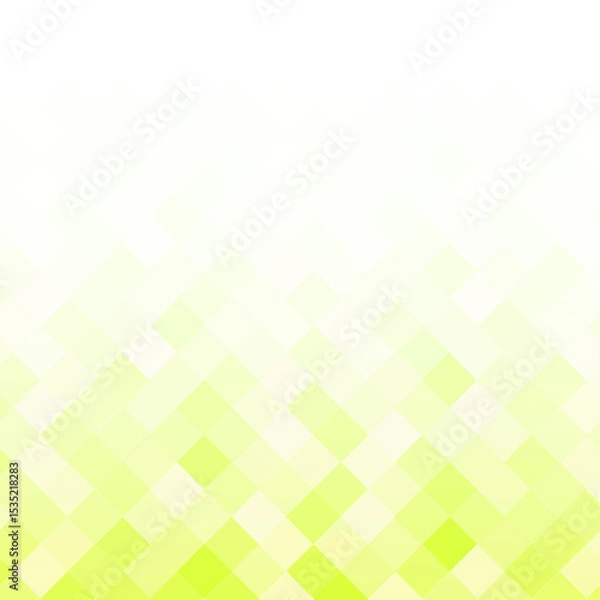 Obraz 正方形の背景　グラデーションのモザイクタイル　緑
