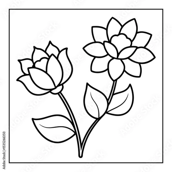 Obraz hand drawn coloring pages for kids