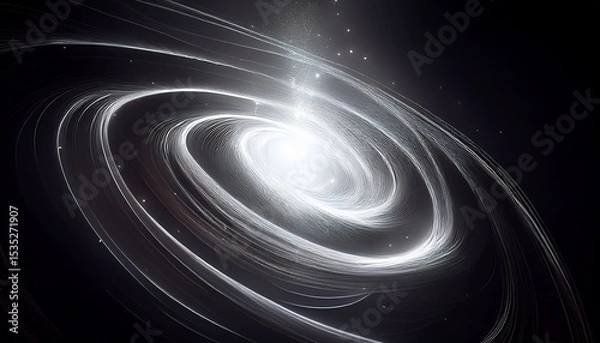 Fototapeta twisting white light with radiant lens flare transparent energy swirl dynamic streak motion shiny glowing particles vibrant sunbeam circulation futuristic power wave and magic spiral effect