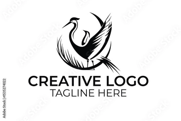 Fototapeta abstract bird logo