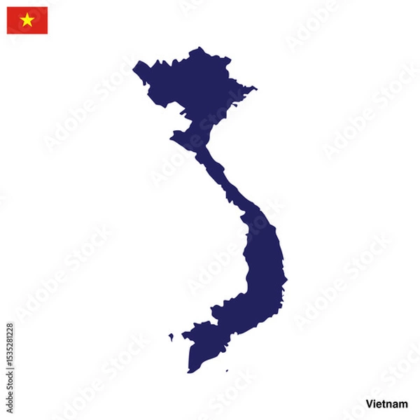 Obraz vietnam map with transparent background