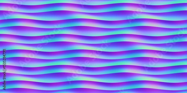 Obraz Normal map with wave pattern (Perfect seamless pattern)