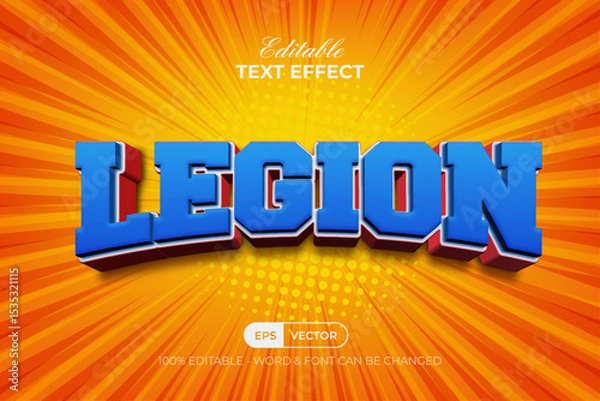 Fototapeta Legion Text Effect Curved Style.