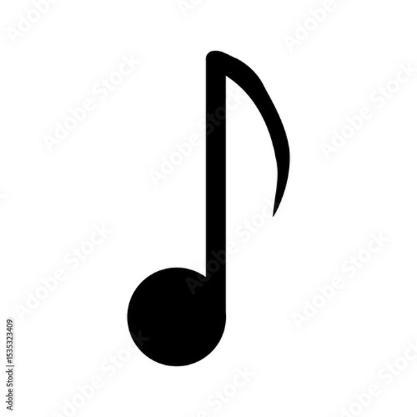 Obraz Music note icon on white background. Vector illustration.