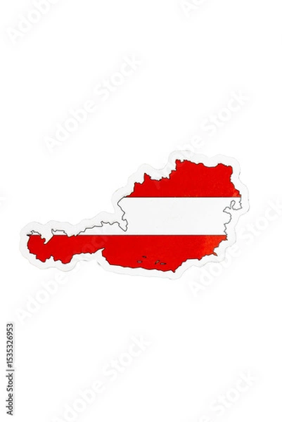 Obraz Austria Flag in Country Shape