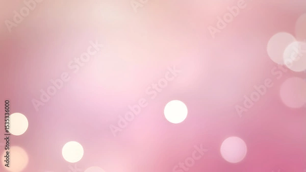 Fototapeta Elegant soft pink abstract background with glowing bokeh lights, pastel gradient texture, modern pattern design, smooth surface, romantic and dreamy style | ai