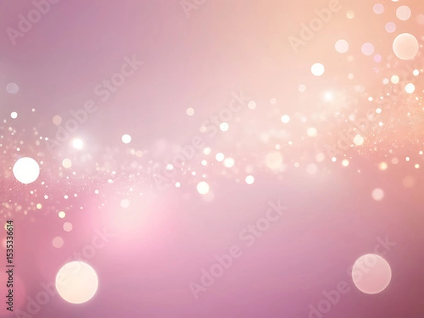 Obraz Elegant soft pink abstract background with glowing bokeh lights, pastel gradient texture, modern pattern design, smooth surface, romantic and dreamy style | ai