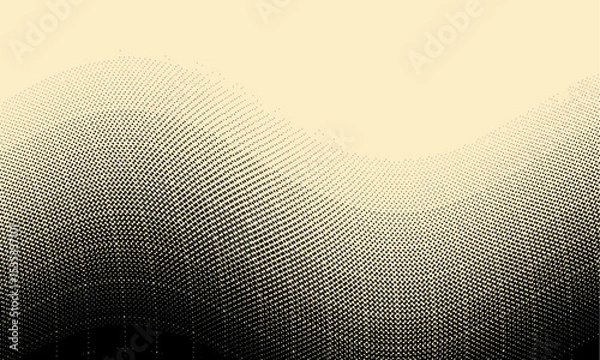 Obraz Vector halftone gradient. Big wave abstract background