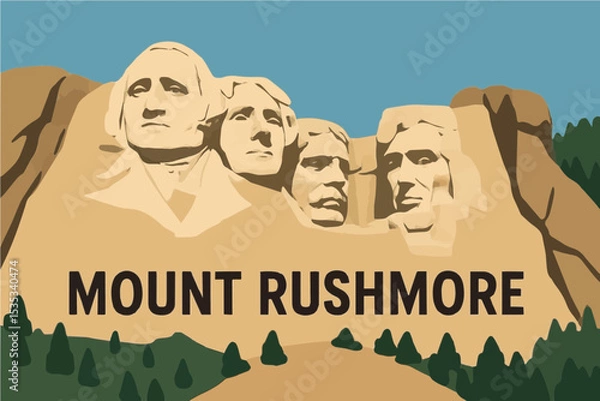 Obraz Mount Rushmore on a Sunny Day

